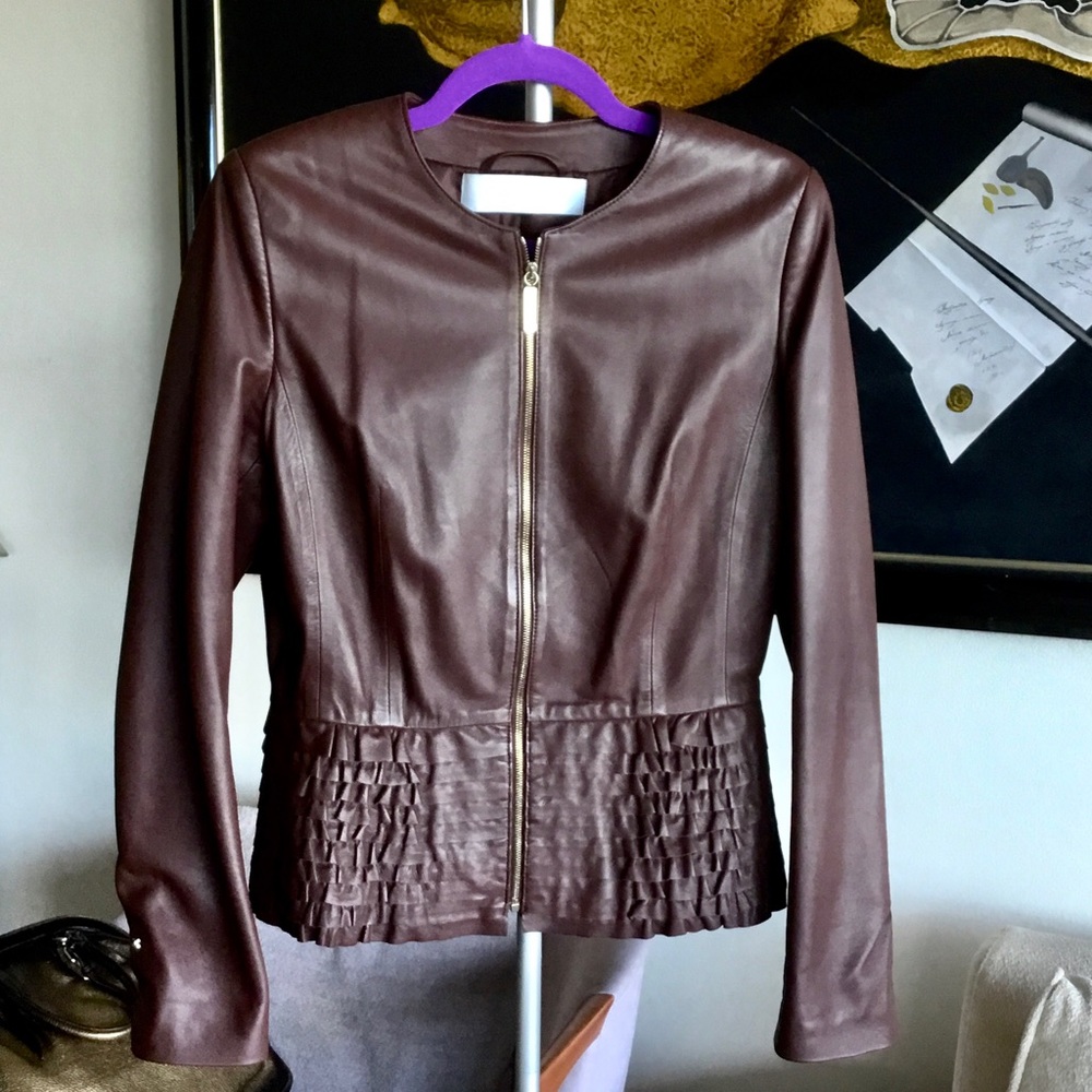 Elisabetta Franchi beautiful leather jacket.Size 8